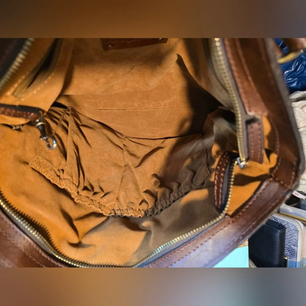 Patricia Nash Brown and Tan Shoulder Bag